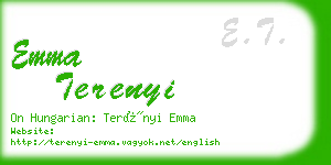 emma terenyi business card